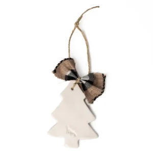 Adorno de Navidad MacLé - Pack 3 arbolitos de porcelana perforados